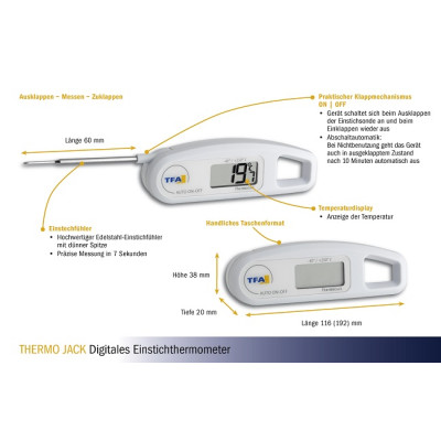 Термометр щуповой TFA "Thermo Jack" 30104702