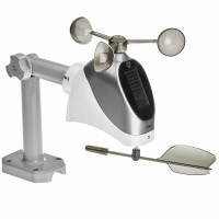 Датчик напрямку та швидкості вітру, температури та вологості TFA "VIEW" для метеостанцій білий 216х222x216 мм (30380302)