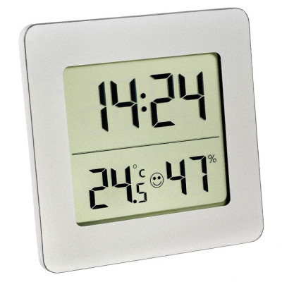 Цифровий термогігрометр з годинником TFA 30503854