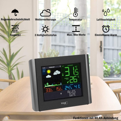 Метеостанція з WiFi і радіодатчиком TFA View Meteo 35800001
