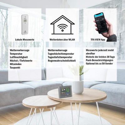 Метеостанція з WiFi і радіодатчиком TFA View Meteo 35800001
