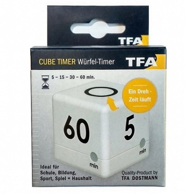 Таймер цифровой TFA "CUBE-TIMER" 5–15–30–60 минут