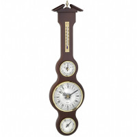 Метеостанція червоне дерево з годинником TFA 45300404