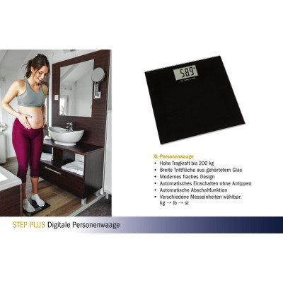 Ваги підлогові цифрові зі скляною платформою TFA "STEP PLUS" XL 50101501