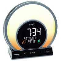 Будильник світловий з різнокольоровою підсвіткою TFA Soluna 60202601