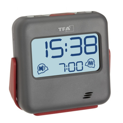 Цифровой будильник для путешествий TFA 60.2031.10 «BUZZ» с вибрацией