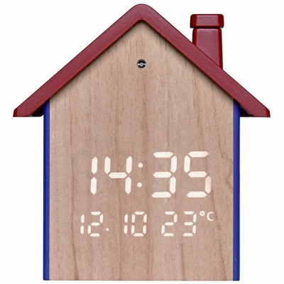 Будильник цифровой TFA в виде домика разноцветный 89x77x96 мм (60204606)
