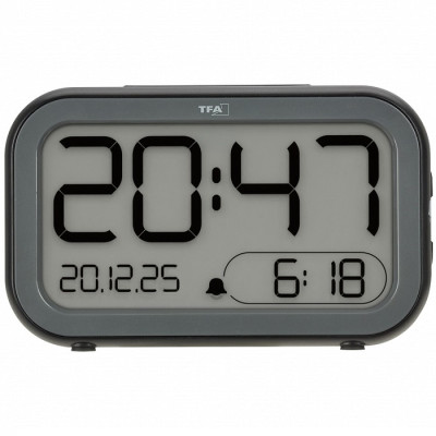 Будильник цифровий TFA LCD-LED BINGO HYBRID чорний 132x41x81 мм (60204801)