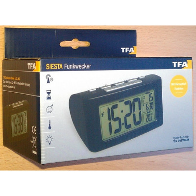 Цифровий радіокерований будильник TFA 60.2532.01 "SIESTA" з таймером для дрімання Цифровий радіокерований будильник TFA 60.2532.01 "SIESTA" з таймером для дрімання