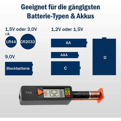 Тестер батарейок та акумуляторів TFA BatteryCheck 98112601